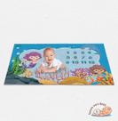 Tapete para Bebê Mêsversário Mar Sereia + Marcador Peixinho Tapete para Bebê Mêsversário Mar Sereia + Marcador Peixinho