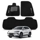 Tapete para BYD Plus 2023 a 2026 Carpete Automotivo com Traseiro Inteiriço Jogo Completo 3 Peças