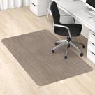 Tapete para Cadeira de Escritório Blvornl 91 x 122 cm Antiderrapante em PVC Marrom Escuro