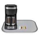 Tapete para cafeteira TOHONFOO Silicone com lábio 44x27cm cinza