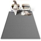 Tapete para caixa de areia para gatos Pieviev impermeável 91 x 76 cm cinza