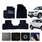 Tapete para Carro Creta 2022 2023 2024 2025 26 Carpete Traseiro Inteiriço Premium Preto 3 peças