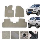 Tapete para carro IX35 Gl 2011 12 13 a 2022 Luxo Impermeável Linha 3 Peças Cor Bege kit completo