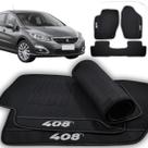 Tapete Para Carro Peugeot 408 2010 a 2019 Bordado Personalizado Alta Qualidade