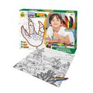 Tapete Para Colorir Infantil C/ Canetinhas Dinossauro Samba