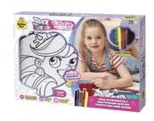 Tapete para colorir sereia encantada samba toys +4 64x56cm lavável