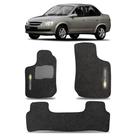 Tapete para Corsa Classic 2003 a 2016 Preto Carpete Automotivo 3 Peças