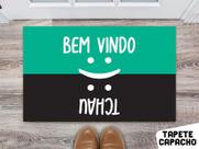 tapete para cozinha 60x40cm - Estampa Bem-Vindo- Tchau tapete para cozinha 60x40cm - Estampa Bem-Vindo- Tchau