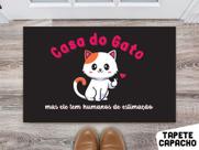tapete para cozinha 60x40cm-Não deixe a gato sair, não importa o que ela diga
