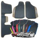 Tapete para Gol 1981 a 2023 G1 G2 G3 G4 G5 G6 G7 G8 Borracha Preto com Detalhe Bege Automotivo 3 Peças