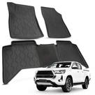 Tapete para Hilux Cabine Dupla 2016 a 2026 com Bordas Elevadas Antiderrapante Tipo Bandeja Jogo 5 Peças