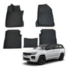 Tapete para Jeep Commander 2021 a 2026 com Bordas Elevadas Antiderrapante Tipo Bandeja Jogo 5 Peças