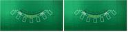 Tapete para Mesa de Blackjack YH Poker 90x180 cm Verde com Layout
