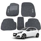 Tapete para Peugeot 208 2013 a 2019 Carpete Automotivo Jogo Completo 5 Peças Preto