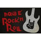 Tapete para porta Aqui é Rock in Roll 60x40 cm Tapete para porta Aqui é Rock in Roll 60x40 cm