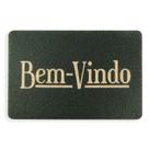 Tapete para Porta Bem Vindo Verde de PVC CK2783 M4 - Clink