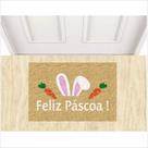 Tapete para porta de páscoa. cor bege Tapete para porta de páscoa. cor bege