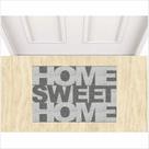 Tapete para porta home sweet cor cinza.