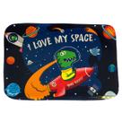 Tapete Para Quarto Estampado Astrodino 60cm x 40cm - Base Antiderrapante