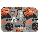 Tapete Para Quarto Estampado Basquete 60cm x 40cm Base Antiderrapante