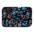 Tapete Para Quarto Estampado Game Win Azul 60cm x 40cm - Base Antiderrapante