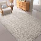 Tapete para Sala e Quarto 1,00 x 1,40m Mesclado Rústico Cru Caramelo Decoração Minimalista Artesanal Geométrico com Antiderrapante