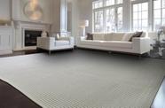 Tapete para sala grande Artesanal Look Lirio-3 White - 200x300cm - Lavável, Antiderrapante e Durável