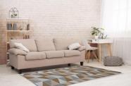 Tapete Para Sala ou Quarto 2,00M x 1,32M Antiderrapante Miami Ladrilhos Caramelo Cru