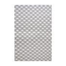Tapete Para Sala ou Quarto Antiderrapante 1,00M x 1,32M Geométrico Branco e Preto