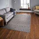 Tapete Para Sala Realce Eden 51 Cinza 1,00x1,50m