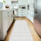 Tapete Passadeira Artesanal 1,50m x 65cm Cozinha Corredor Sala Cru Off White