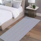Tapete Passadeira Beira Cama Cairo Antiderrapante 0,65 x 1,50 Cinza
