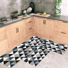 Tapete Passadeira Cozinha Lazon 120x40 + 2 Capachos 60x40