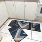 Tapete Passadeira de Cozinha Antiderrapante Estampado 2 pçs