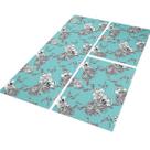 Tapete Passadeira de Cozinha Blumen 120x40 + 2 Capacho 60x40