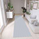 Tapete Passadeira Decorativo Geométrico Luxo Moderno Zig Zag Antiderrapante Cinza