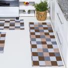 Tapete Passadeira Jacquard 1 Peça Antiderrapante Cozinha Corredor Quarto Sala
