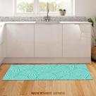 Tapete Passadeira Ondas Retro azul 120x40cm
