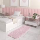 Tapete Passadeira Quarto Antiderrapante Rosa Bebe 50 x 140 cm