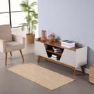 Tapete Passadeira Sisal 3,00m x 66cm Base Antiderrapante Para Corredor Cozinha Quarto Sala - Clean - 87% polipropileno / 13% poliéster