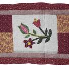 Tapete Patchwork Flores Coloridas 100% Algodão 2,40m x 41cm