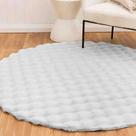 Tapete Pele Bubble Redondo 2,00 Prata Niazitex