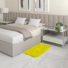 Tapete Pelo Alto Felpudo Macio Anti Derrapante Anti Alérgico Amarelo - 50 x 100 cm Tapete para Sala e Quarto