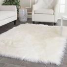 Tapete Peludo Felpudo 1,00x1,50 Para Sala Quarto Branco Neve
