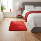 Tapete peludo sala quarto tecido felpudo 50x80 vermelho
