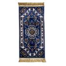 Tapete Persa Royal Azul 50x85cm Fio Acetinado - Ideal para Quarto e Sala