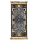 Tapete Persa Royal Cinza 50x100cm Fio Acetinado - Decoração para Quarto e Sala