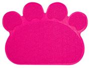 Tapete Pet Comedouro Vinílico Pata Rosa 45X60Cm - Uzoo Tapete Pet Comedouro Vinílico Pata Rosa 45X60Cm - Uzoo
