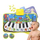 Tapete Piano Infantil Brinquedo Educativo Musical com Teclado Interativo Sons de Animais Coloridos Estimula Coordenação -