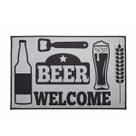 Tapete Porta Entrada "Welcome" Cerveja 39x58cm Poliester